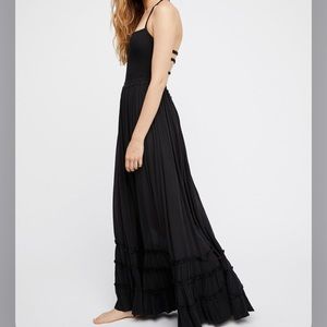 FREE PEOPLE Extratropical Smocked Halter Cutouts Back Maxi Dress